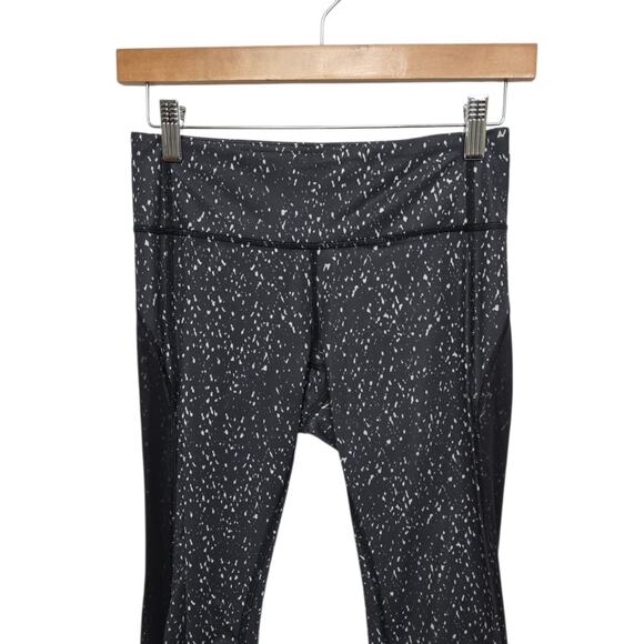 Lululemon Splattered Mesh Overlay Leggings Athletic Pants Black and White Size 4 - Picture 7 of 10